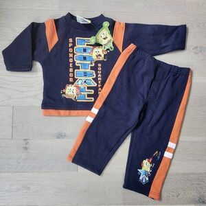 SpongeBob Football Matching Track Suit Set  2T